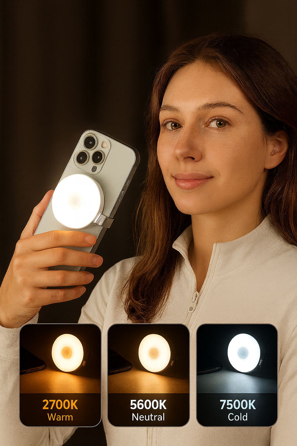 💡 Magnetic Selfie Light ✨ | Pro Lighting in Your Pocket 📸