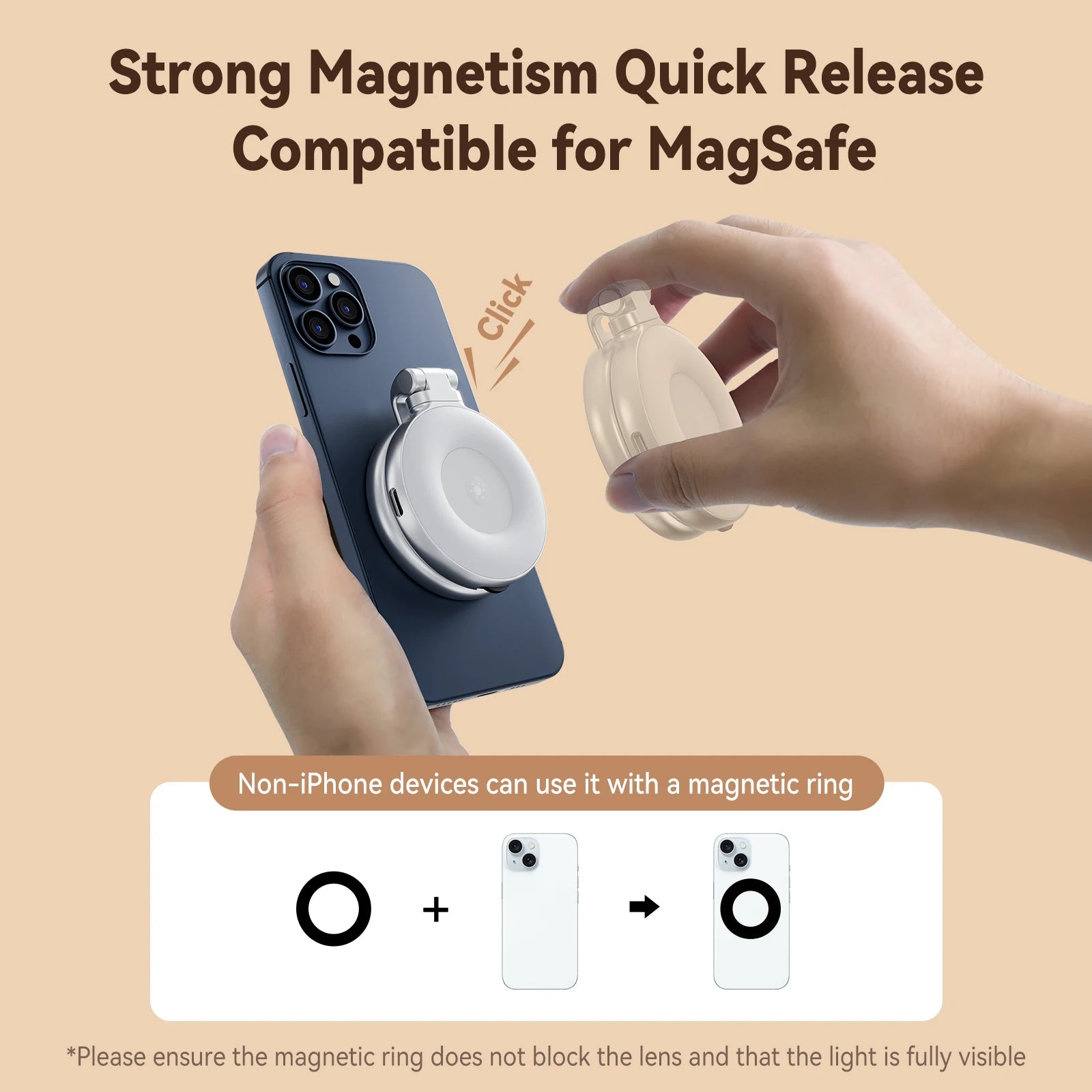 💡 Magnetic Selfie Light ✨ | Pro Lighting in Your Pocket 📸