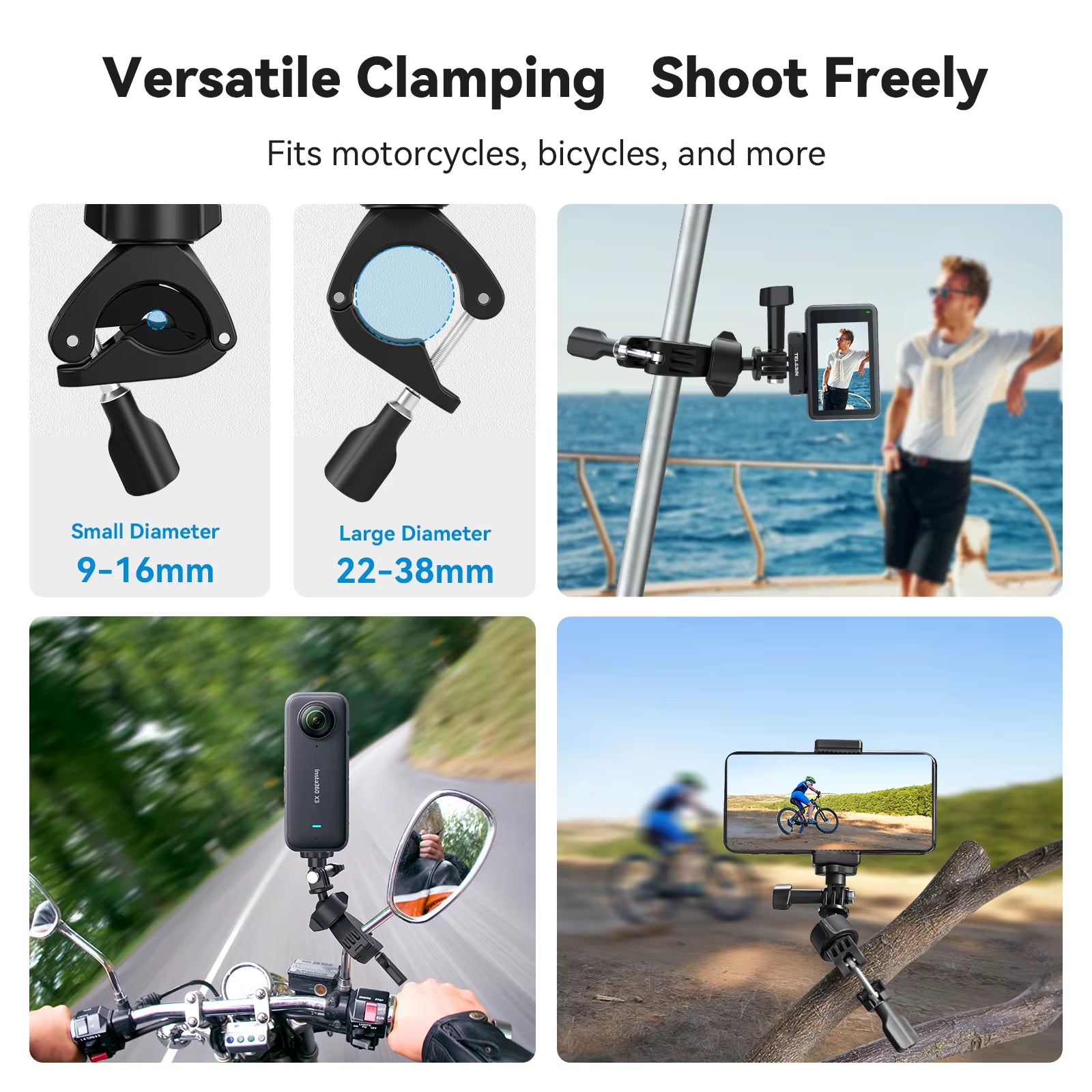 ⚡️📸 Universal 360° Clamp – For Phone, GoPro & Action Shots on the Go! 🌍🤳