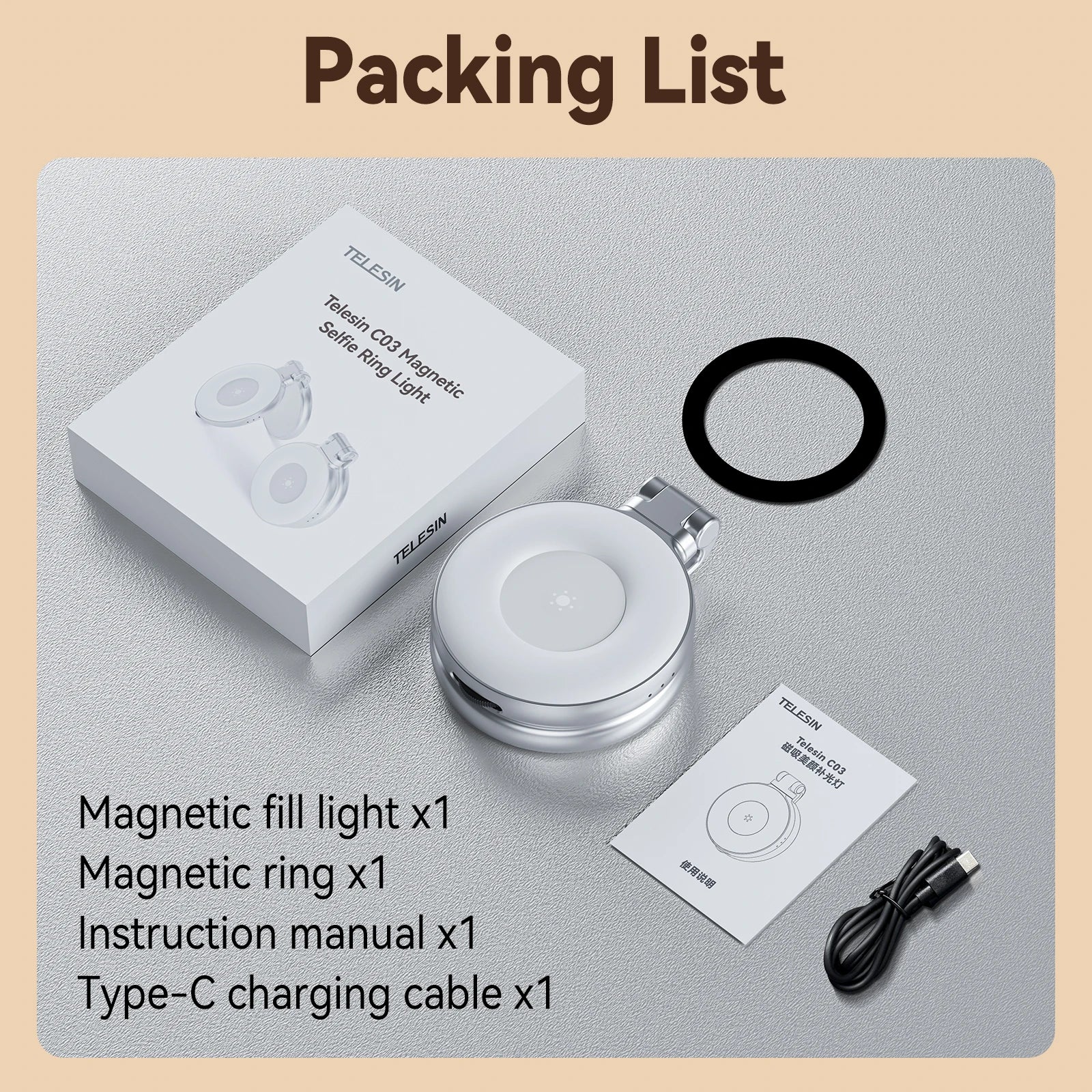 💡 Magnetic Selfie Light ✨ | Pro Lighting in Your Pocket 📸
